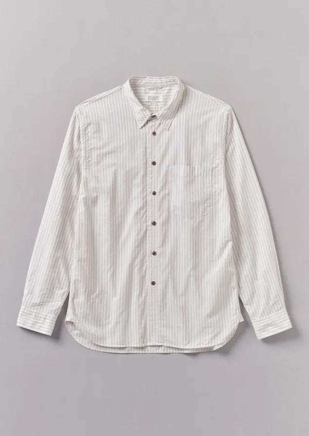 Workwear | Shirts-TOAST Jacquard Stripe Shirt ShaleStone