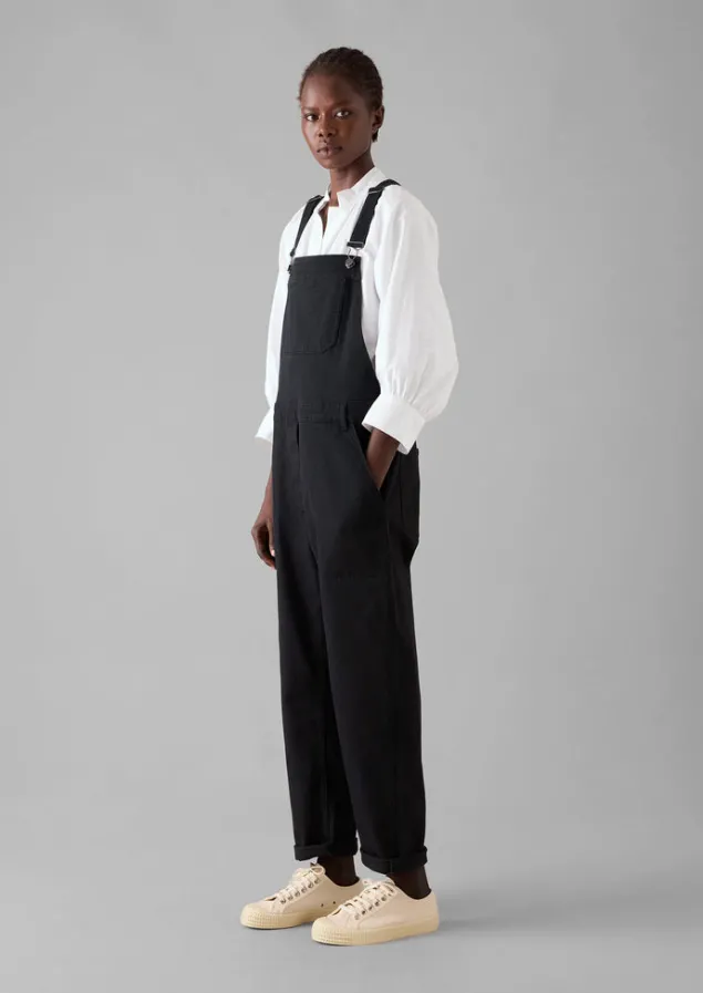 Denim | Jumpsuits-TOAST Jessa Denim Dungarees Black