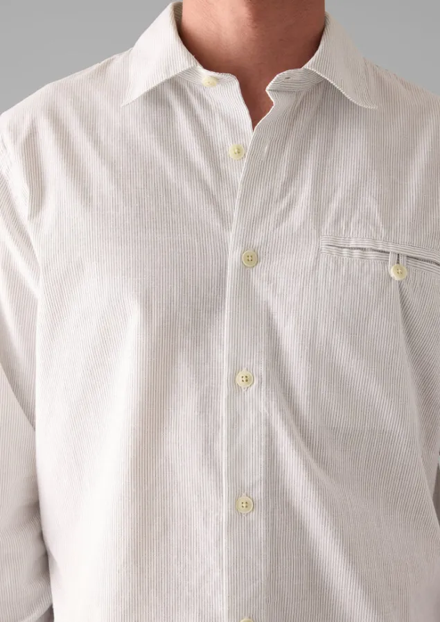 jet_pocket_fine_stripe_cotton_shirt_2.webp Shirts-TOAST Jet Pocket Fine Stripe Cotton Shirt Ecru/Charcoal