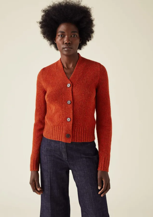 kaia_vneck_wool_cardigan_1.webp Knitwear-TOAST Kaia V-Neck Wool Cardigan Harissa