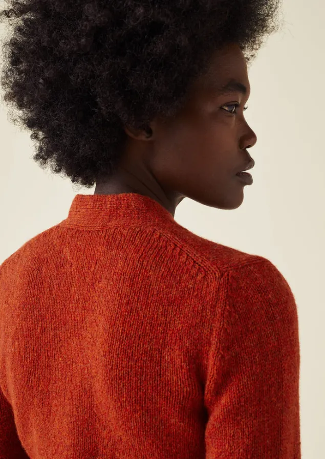 kaia_vneck_wool_cardigan_2.webp Knitwear-TOAST Kaia V-Neck Wool Cardigan Harissa