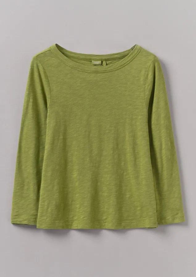 lia_garment_dyed_boat_neck_tee_4-3.webp Jersey | Tops & Tees-TOAST Lia Garment Dyed Boat Neck Tee WoodbineGreen
