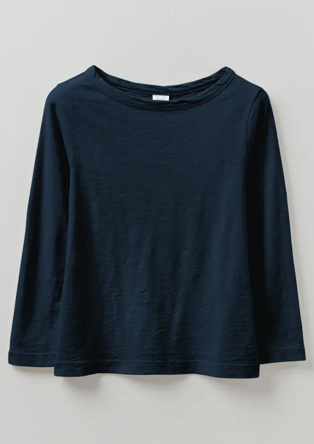 lia_garment_dyed_boat_neck_tee_5-2.webp Jersey | Tops & Tees-TOAST Lia Garment Dyed Boat Neck Tee DarkNavy