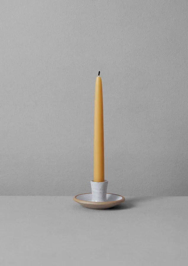 Decorative Pieces | Ceramics-TOAST Lily Pearmain Dinner Candle Holder White