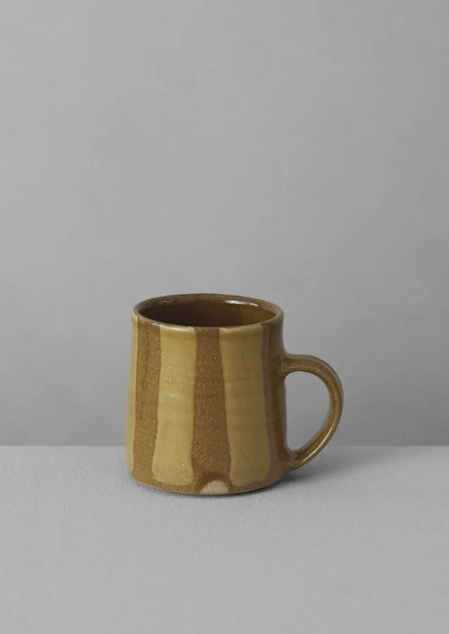 Ceramics | Tableware-TOAST Lily Pearmain Striped Mug Ochre