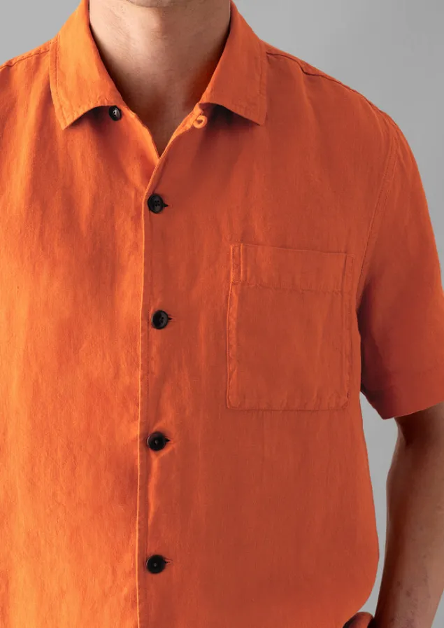 linen_short_sleeve_shirt_2.webp Linen | Shirts-TOAST Linen Short Sleeve Shirt Clementine