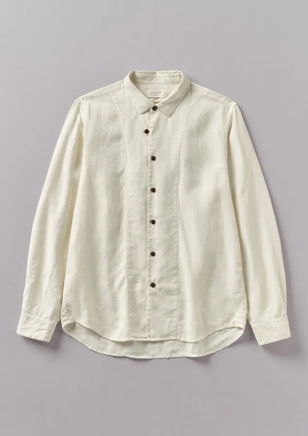 Linen | Shirts-TOAST Loop Button Linen Shirt Parchment