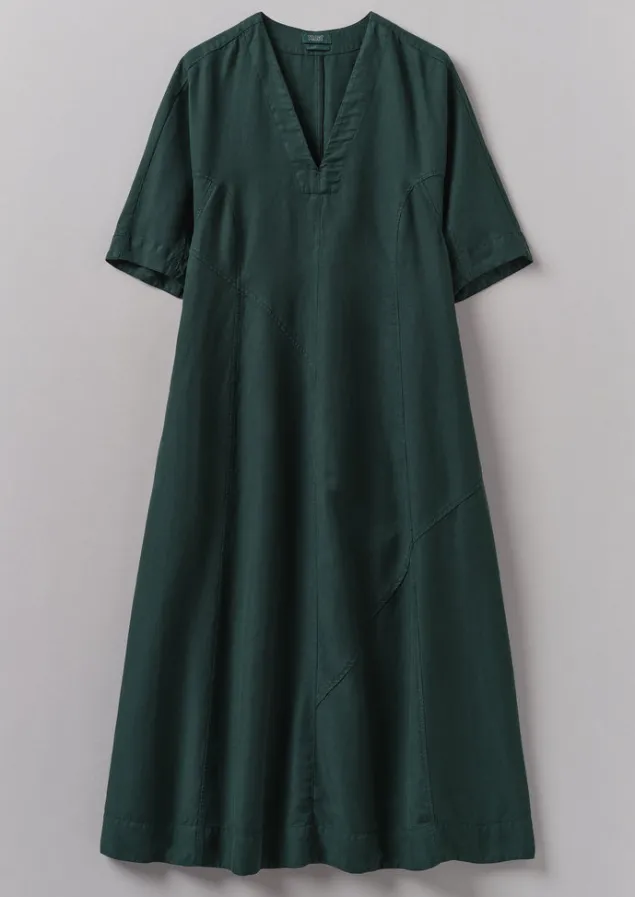 lyocell_linen_herringbone_panel_dress_4-1.webp Linen | Dresses-TOAST Lyocell Linen Herringbone Panel Dress Scarab