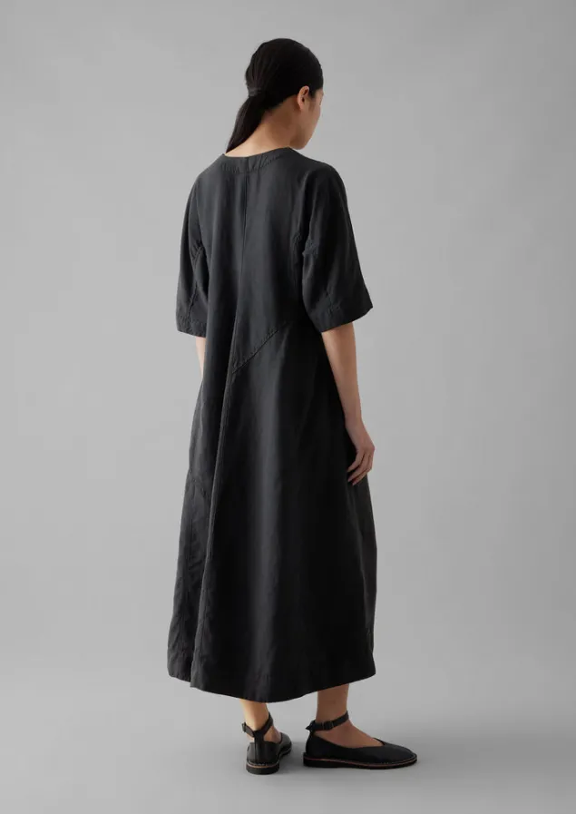 lyocell_linen_herringbone_panel_dress_7.webp Linen | Dresses-TOAST Lyocell Linen Herringbone Panel Dress Basalt