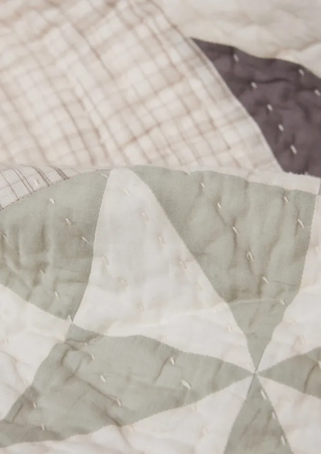 maia_patchwork_cotton_quilt_4-1.webp Textiles | Blankets & Throws-TOAST Maia Patchwork Cotton Quilt Ecru/Multi
