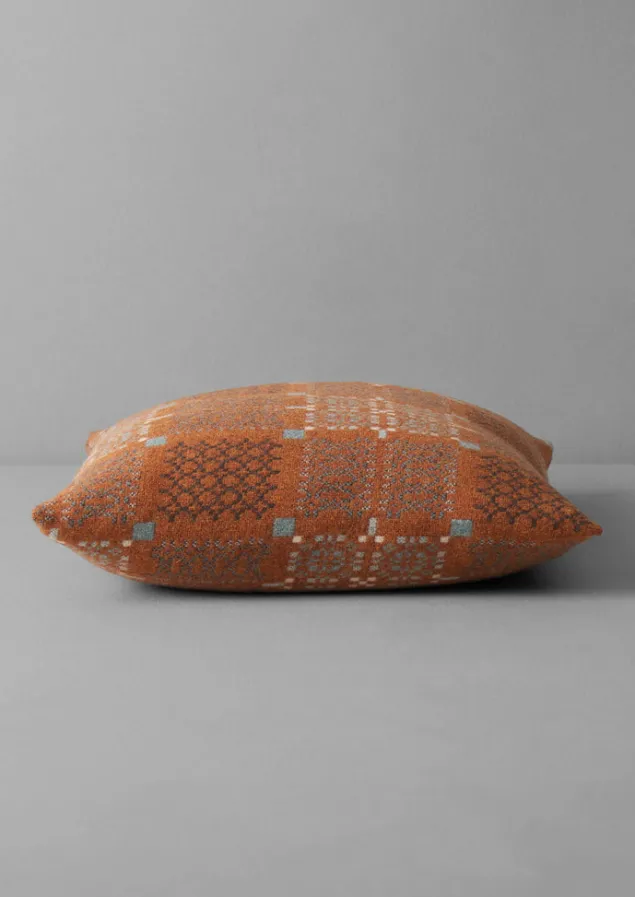 Textiles | Cushions & Covers-TOAST Melin Tregwynt Cushion Cover Rust/Topaz