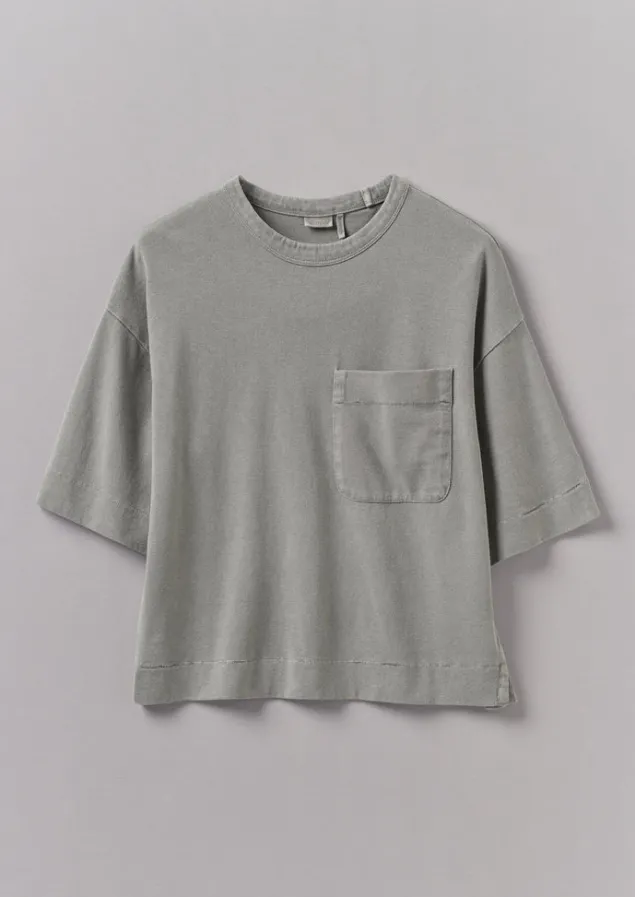 Jersey | Tops & Tees-TOAST Mineral Dyed Cotton Boxy Tee Carbon