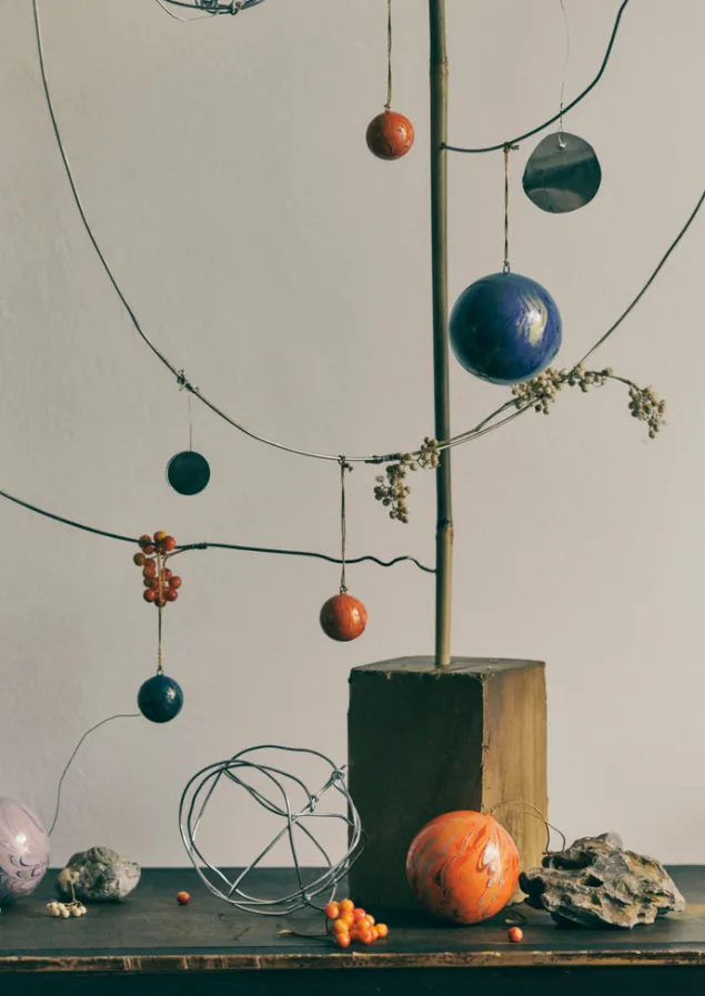 mini_hand_marbled_bauble_set_3.webp Christmas Decorations-TOAST Mini Hand Marbled Bauble Set Multi