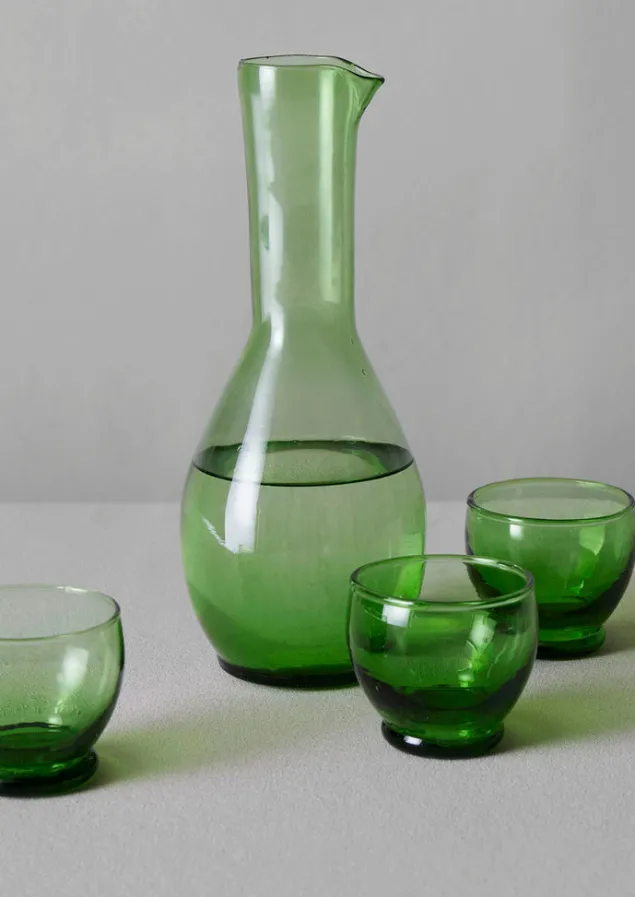 moroccan_glass_carafe_3-3.webp Glass | Tableware-TOAST Moroccan Glass Carafe Green