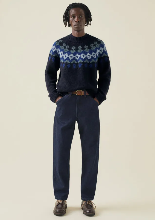 norv_organic_cotton_tapered_jeans_5.webp Denim | Workwear-TOAST Norv Organic Cotton Tapered Jeans DarkIndigo