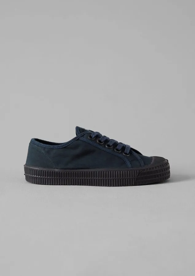 novesta_star_master_waxed_cotton_plimsolls_1.webp Trainers & Plimsolls-TOAST Novesta Star Master Waxed Cotton Plimsolls Navy