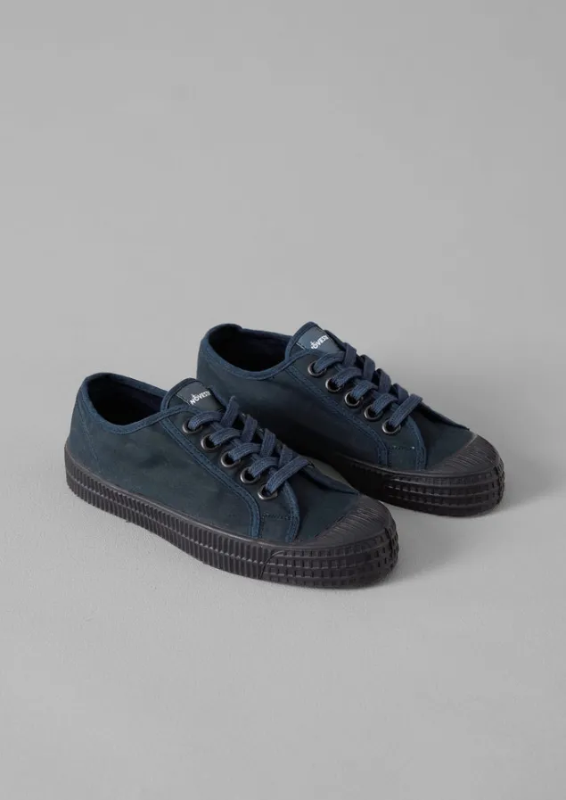 novesta_star_master_waxed_cotton_plimsolls_2.webp Trainers & Plimsolls-TOAST Novesta Star Master Waxed Cotton Plimsolls Navy