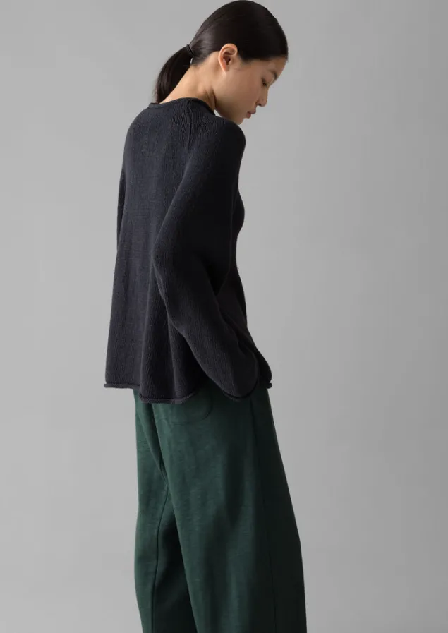 Linen | Jersey-TOAST Organic Cotton Linen Easy Sweater DarkNavy