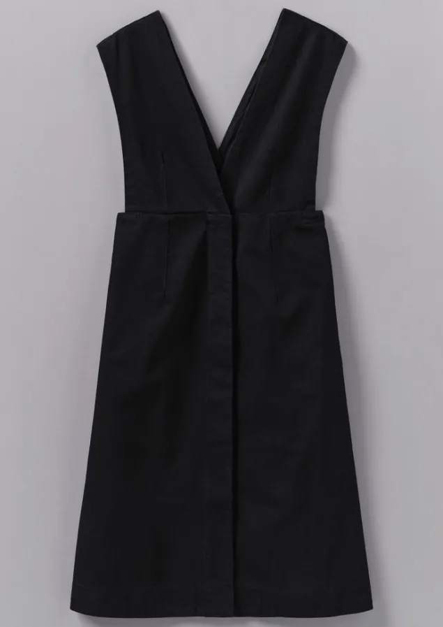 Denim | Dresses-TOAST Organic Denim Pinafore Dress Black
