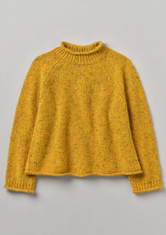 Knitwear-TOAST Orla Donegal Wool Sweater MimosaYellow