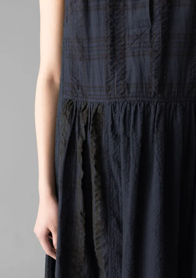 overdyed_check_seersucker_dress_9.webp Loungewear | Dresses-TOAST Overdyed Check Seersucker Dress Slate