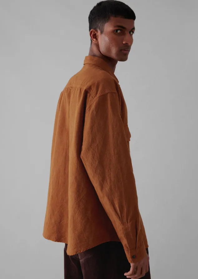 overdyed_check_workwear_shirt_5-1.webp Workwear | Shirts-TOAST Overdyed Check Workwear Shirt MarsRed