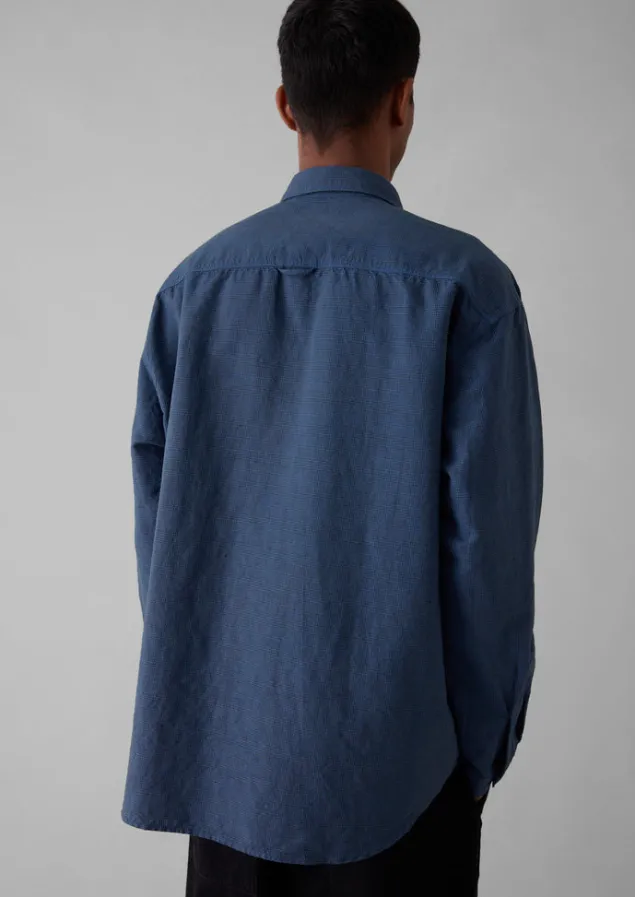 overdyed_check_workwear_shirt_8.webp Workwear | Shirts-TOAST Overdyed Check Workwear Shirt NeptuneBlue