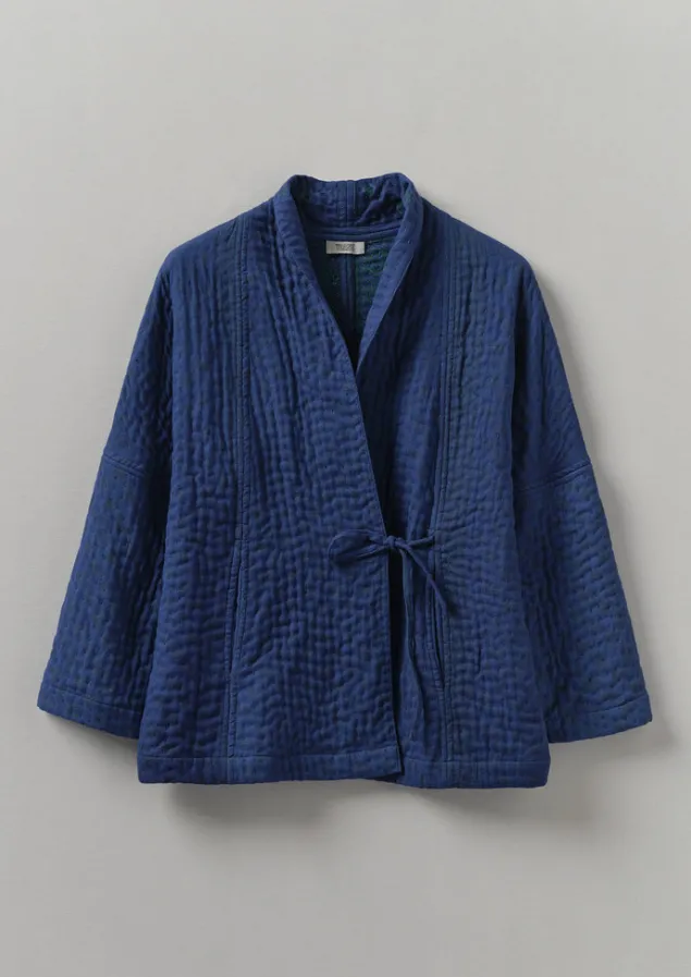 Gowns | Nightwear-TOAST Overdyed Repurposed Kantha Jacket ProvenceBlue