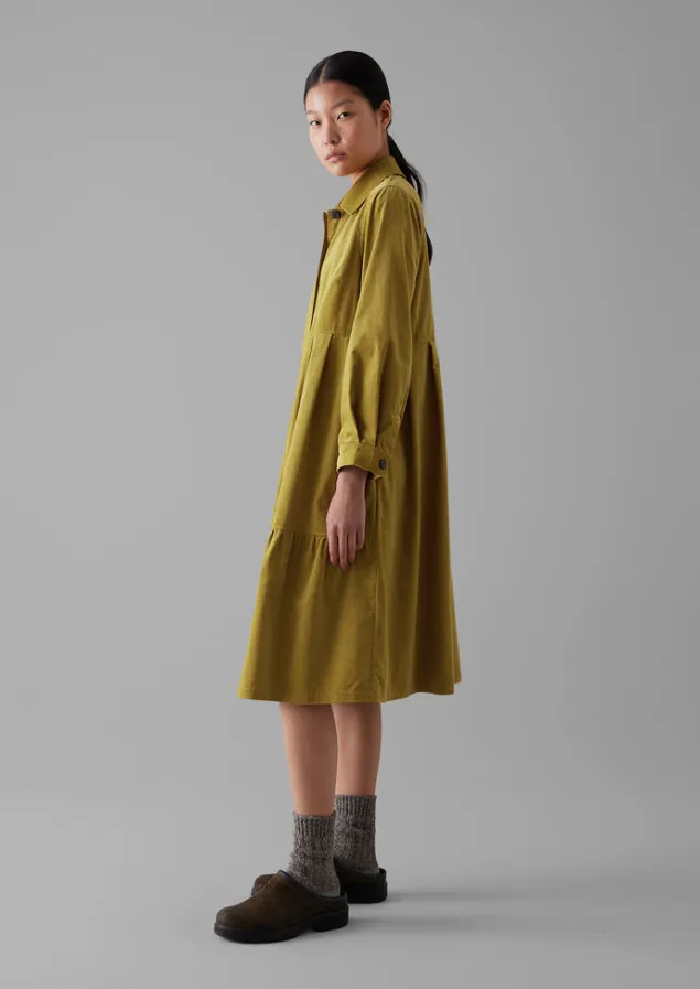 panelled_organic_needlecord_dress_9.webp Cord | Dresses-TOAST Panelled Organic Needlecord Dress GoldenOlive