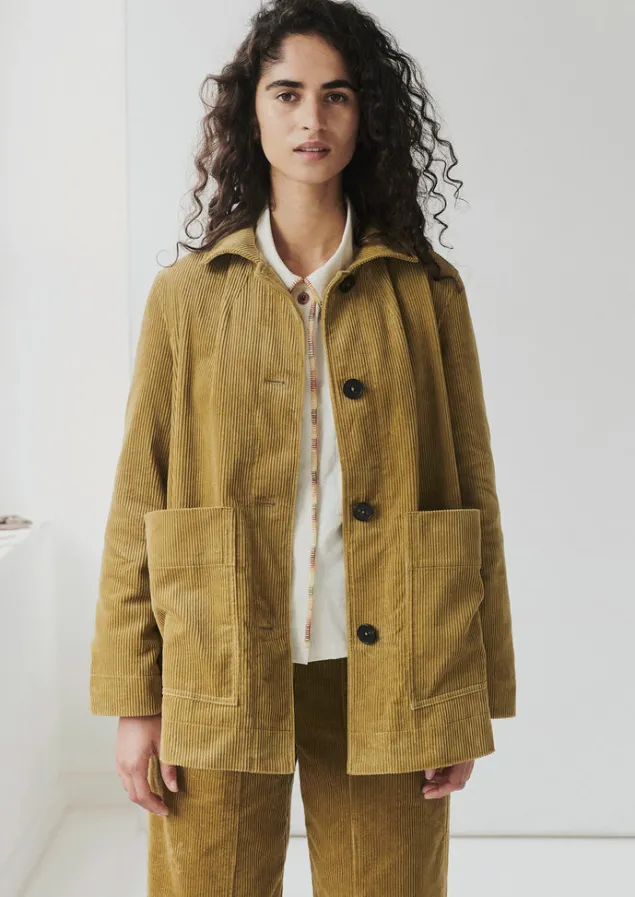 Cord | Workwear-TOAST Patch Pocket Organic Cord Jacket GoldenSand