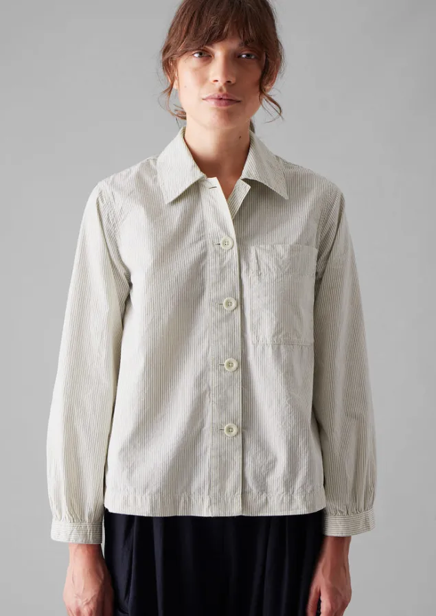 Shirts | Tops & Tees-TOAST Patch Pocket Stripe Organic Cotton Shirt SunwashedBlue