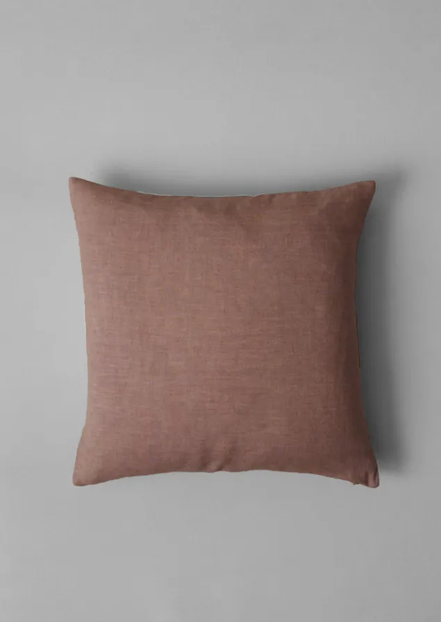 patchwork_linen_cushion_cover_3.webp Textiles | Cushions & Covers-TOAST Patchwork Linen Cushion Cover Sand/Hellebore