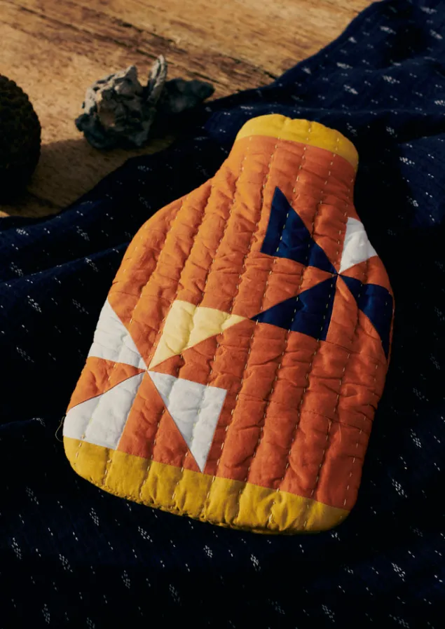 Textiles | Hot Water Bottle Covers-TOAST Pinwheel Patchwork Hot Water Bottle Cover Spice