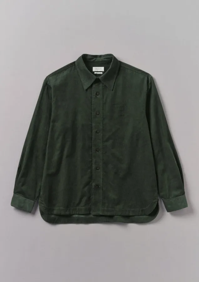 point_collar_organic_cord_shirt_5-1.webp Cord | Shirts-TOAST Point Collar Organic Cord Shirt DarkMineralGreen