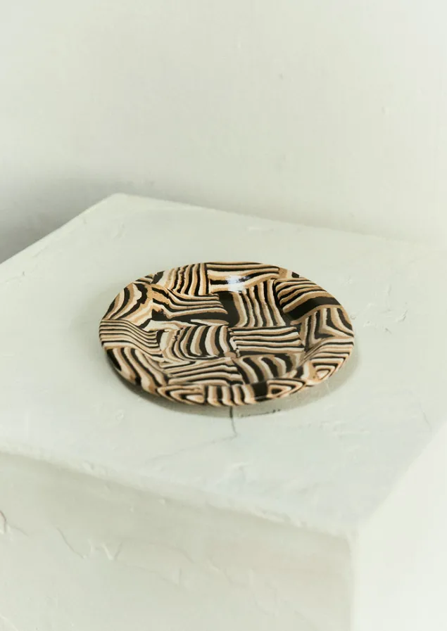 polly_liu_side_plate_2-1.webp Decorative Pieces | Ceramics-TOAST Polly Liu Side Plate BrownMulti
