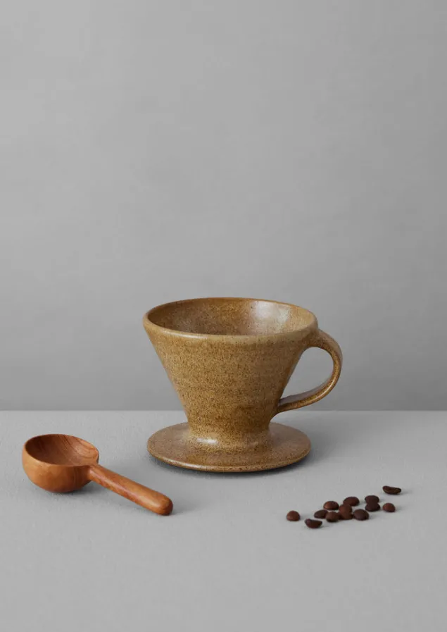 pottery_west_coffee_dripper_and_scoop_5.webp Ceramics | Kitchen-TOAST Pottery West Coffee Dripper And Scoop Mustard