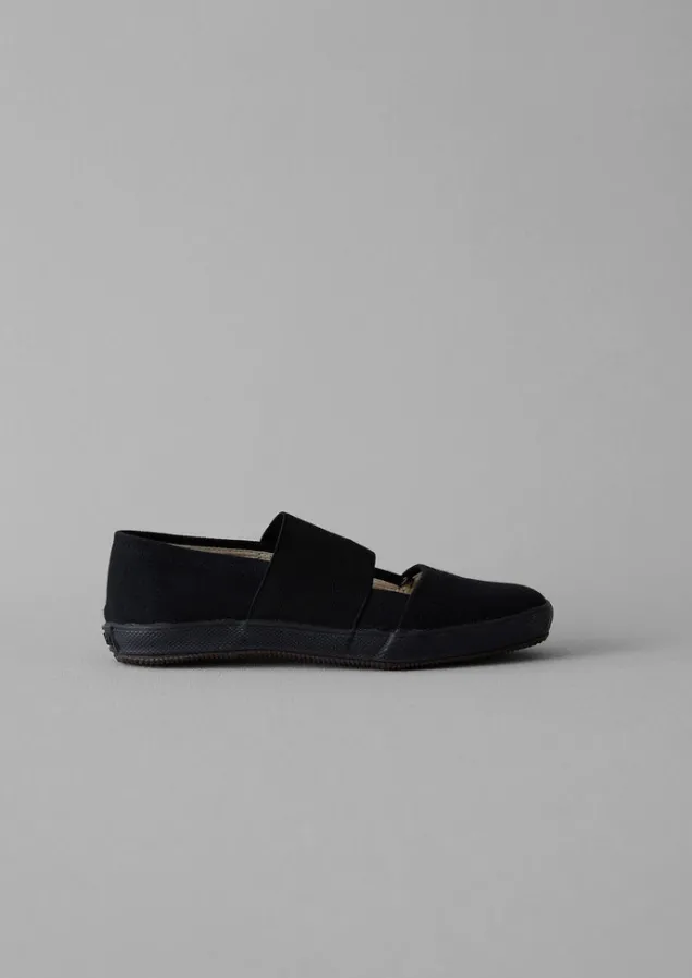 Trainers & Plimsolls-TOAST Pras Canvas Pumps Black