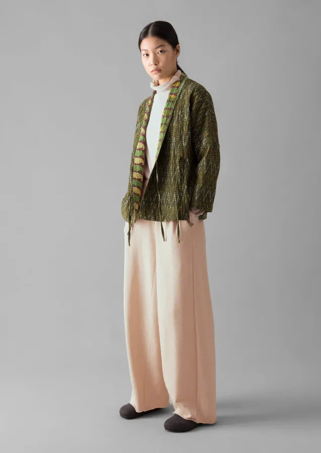 Gowns | Nightwear-TOAST Repurposed Ikat Kantha Jacket Greens