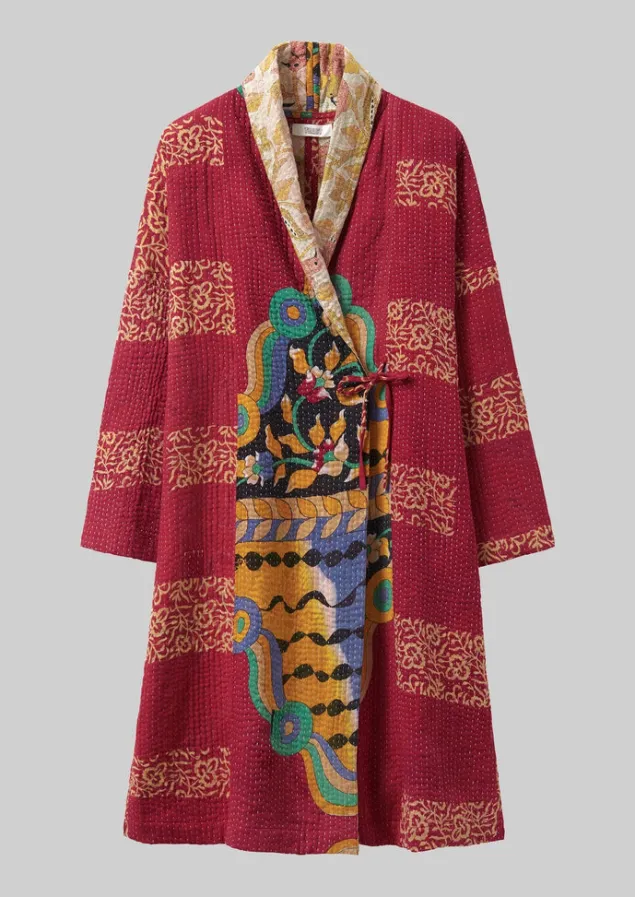 Gowns | Nightwear-TOAST Repurposed Kantha Coat Reds