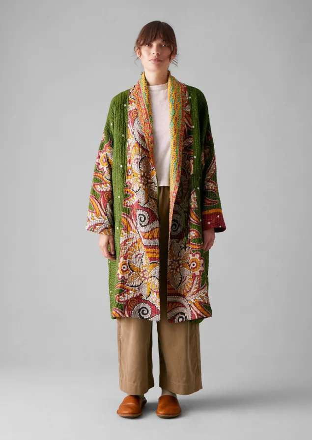 repurposed_kantha_coat_14-2.webp Gowns | Nightwear-TOAST Repurposed Kantha Coat Greens