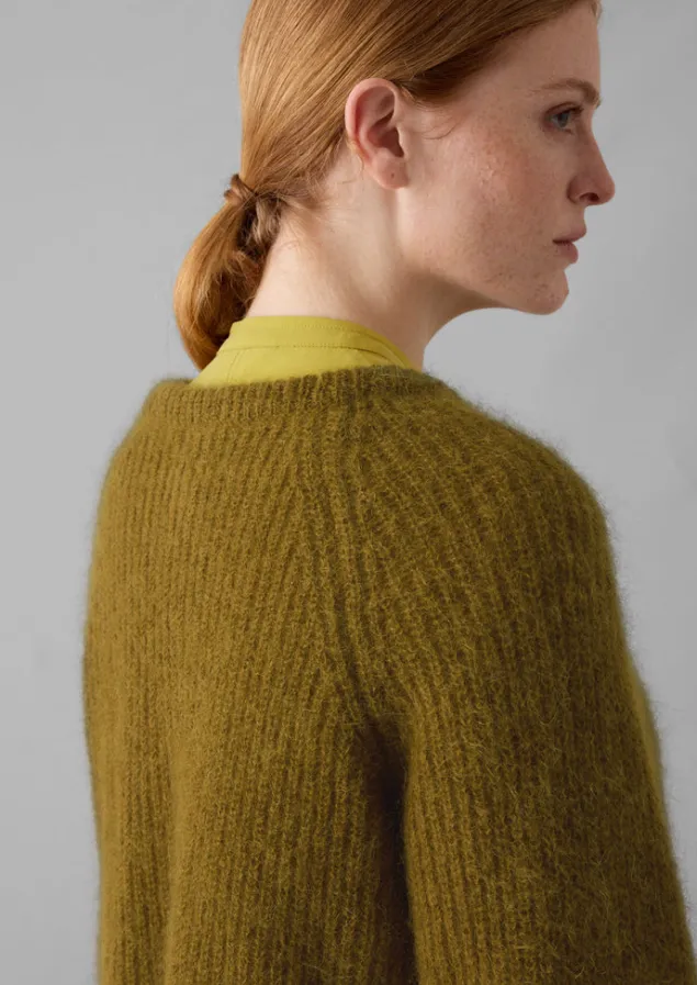 ribbed_mohair_blend_cardigan_13.webp Cashmere | Knitwear-TOAST Ribbed Mohair Blend Cardigan OldGold