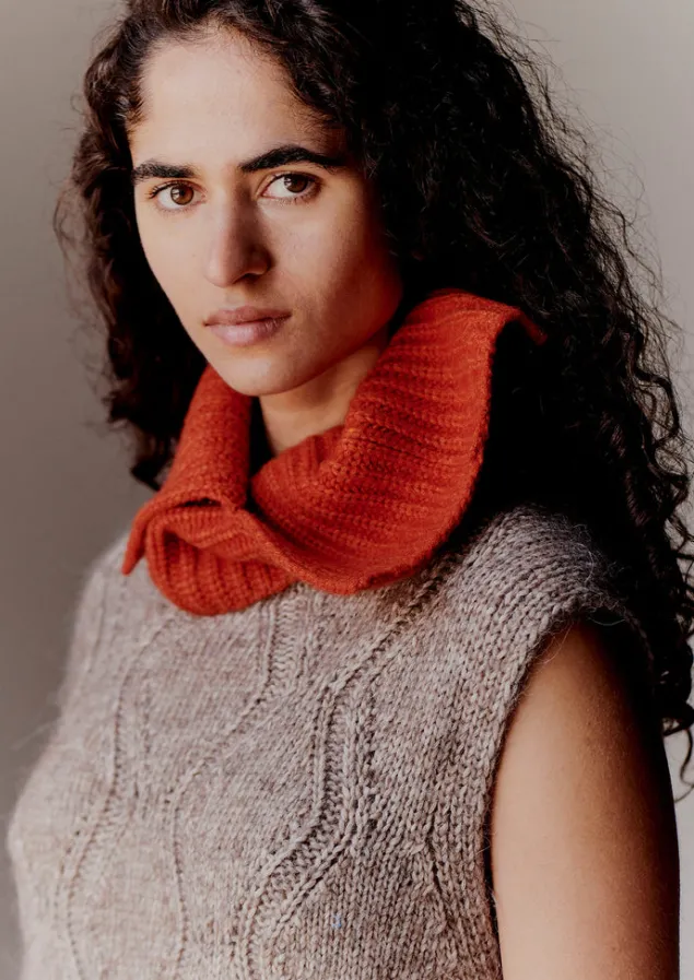 ribbed_wool_cashmere_snood_10.webp Hats, Scarves & Gloves | Cashmere-TOAST Ribbed Wool Cashmere Snood BurntEmber