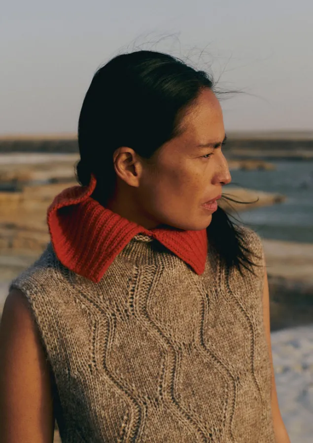 ribbed_wool_cashmere_snood_7.webp Hats, Scarves & Gloves | Cashmere-TOAST Ribbed Wool Cashmere Snood BurntEmber