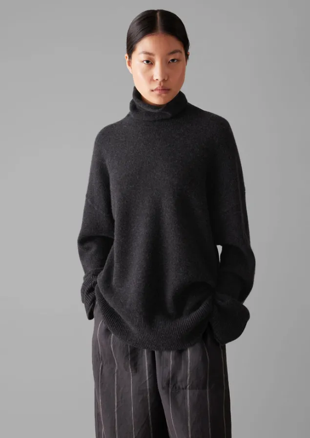 Cashmere | Loungewear-TOAST Roll Neck Wool Cashmere Sweater Charcoal