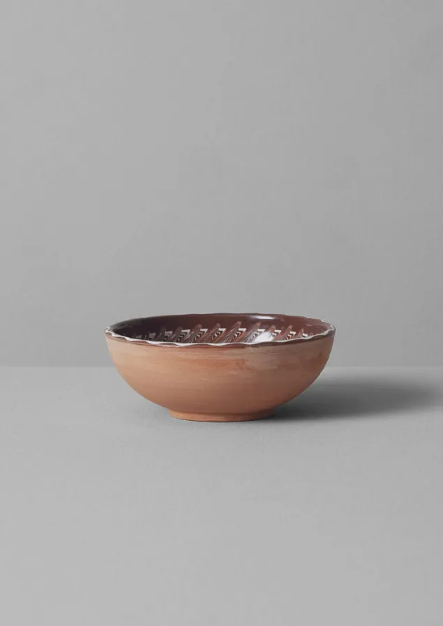romanian_horezu_bowl_3.webp Ceramics-TOAST Romanian Horezu Bowl Cocoa/Multi