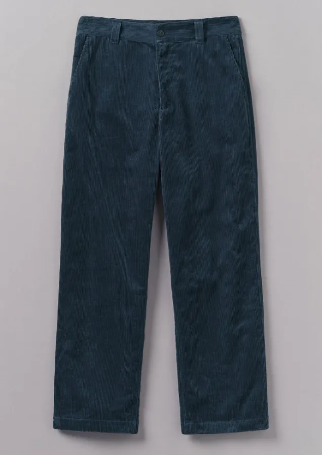 Cord | Trousers-TOAST Rory Organic Cord Trousers DustyNavy