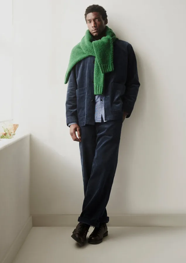Cord | Trousers-TOAST Rory Organic Cord Trousers DustyNavy
