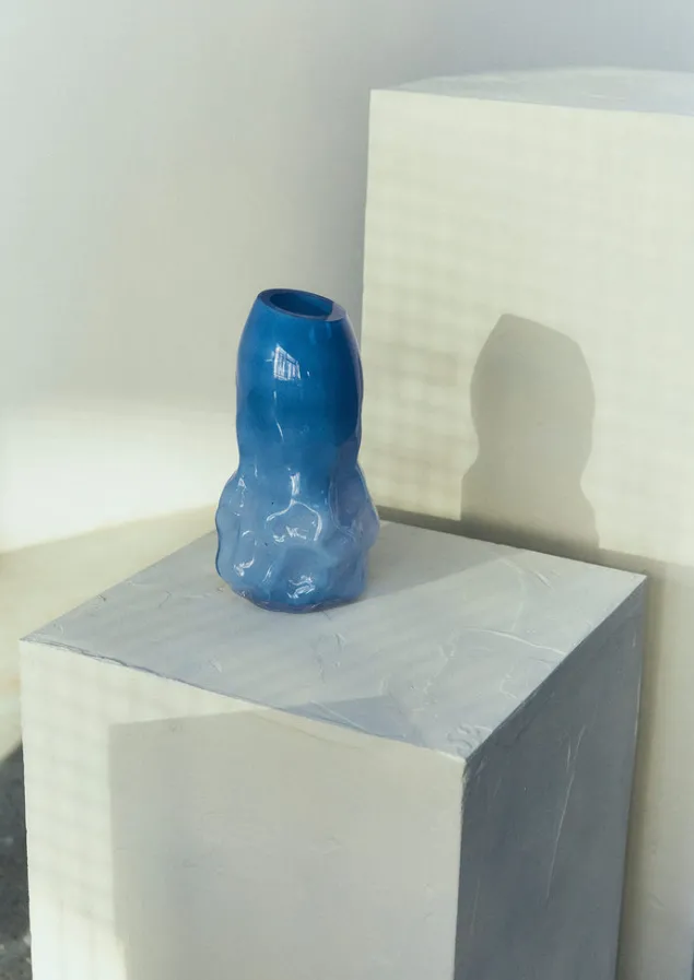 rosie_stonham_large_membrane_vase_6.webp Glass | Decorative Pieces-TOAST Rosie Stonham Large Membrane Vase SoftBlue