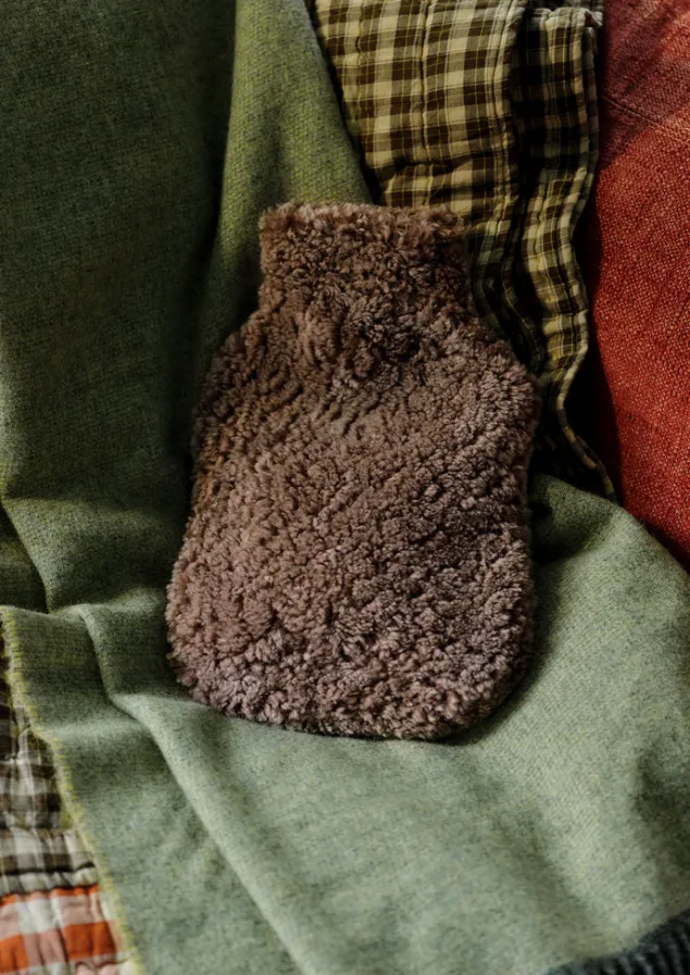 Textiles | Hot Water Bottle Covers-TOAST Sheepskin Hot Water Bottle Cover Taupe