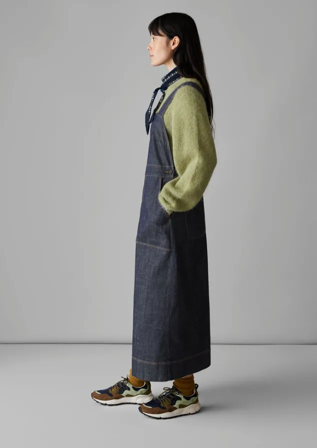 side_button_denim_pinafore_dress_5.webp Denim | Dresses-TOAST Side Button Denim Pinafore Dress Indigo